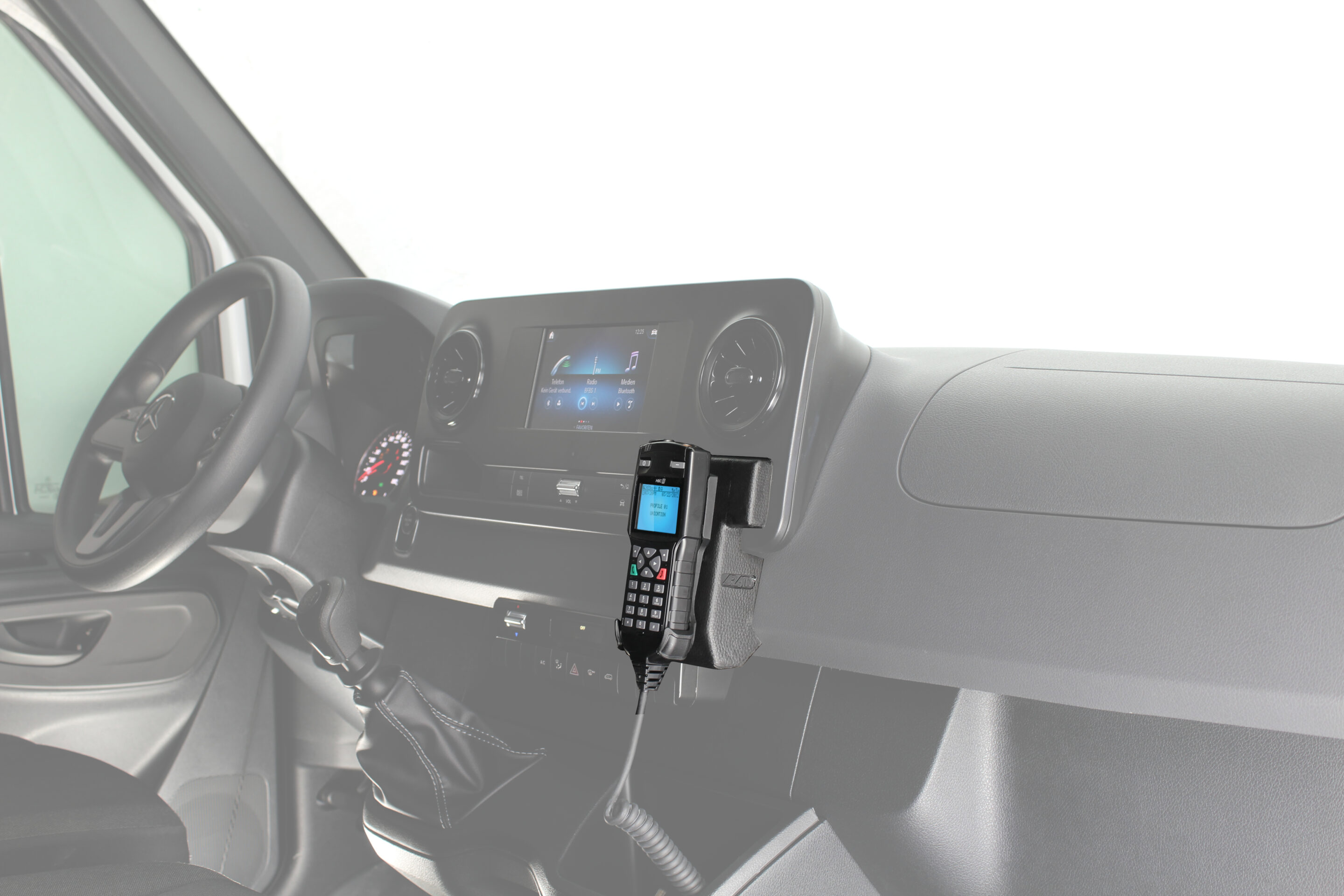 Funk/ Telefon-Halterung für Mercedes Sprinter W907/910 ab Bj. 06/2018